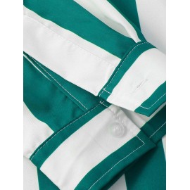 Colorblock Vertical Striped Long Sleeves Shirt Colorblock Vertical Striped Long Sleeves Shirt