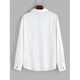 Jacquard Solid Color Long Sleeve Shirt Jacquard Solid Color Long Sleeve Shirt