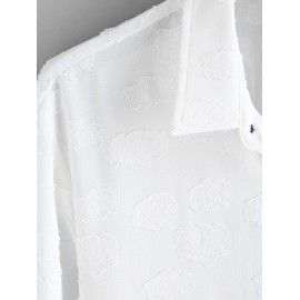 Jacquard Solid Color Long Sleeve Shirt Jacquard Solid Color Long Sleeve Shirt