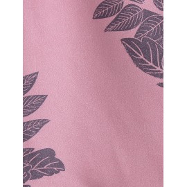 Leaves and Flowers Printed Turndown Collar Shirt Leaves and Flowers Printed Turndown Collar Shirt