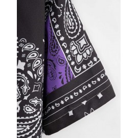 Men's Ethnic Style Paisley Floral Print Pattern Block Retro Casual Short Sleeves Shirt Men's Ethnic Style Paisley Floral Print Pattern Block Retro Casual Short Sleeves Shirt