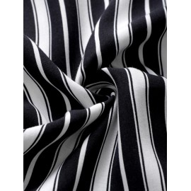 Vertical Striped Pattern Short Sleeves Shirt Vertical Striped Pattern Short Sleeves Shirt