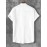 Men's Stand Collar Solid Color Buttons Short Sleeves High Low Casual Shirt