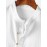 Men's Stand Collar Solid Color Buttons Short Sleeves High Low Casual Shirt